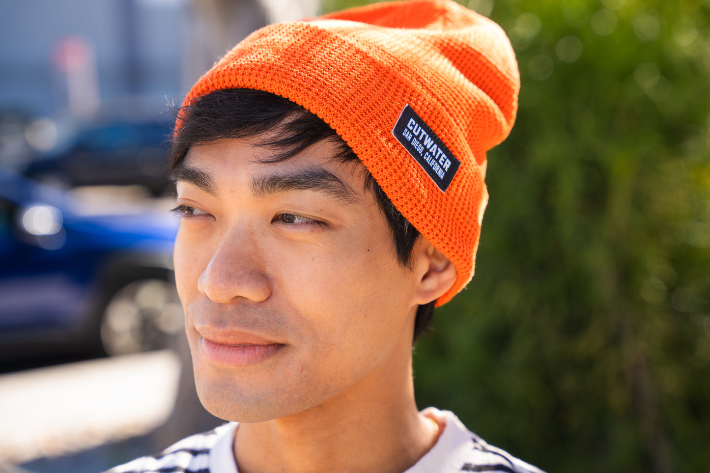 Orange Patch Beanie